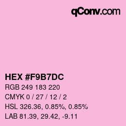 カラーコード: HEX #F9B7DC | qconv.com