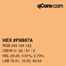 カラーコード: HEX #F9B87A | qconv.com