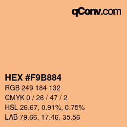 Color code: HEX #F9B884 | qconv.com