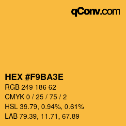 Color code: HEX #F9BA3E | qconv.com