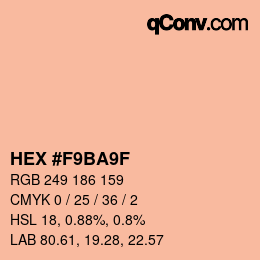 Color code: HEX #F9BA9F | qconv.com