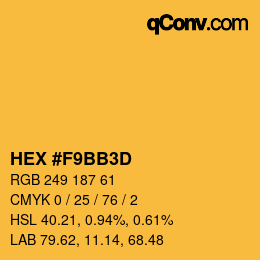 Color code: HEX #F9BB3D | qconv.com