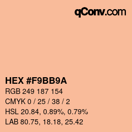 Color code: HEX #F9BB9A | qconv.com