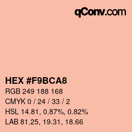 Color code: HEX #F9BCA8 | qconv.com