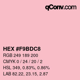 Color code: HEX #F9BDC8 | qconv.com