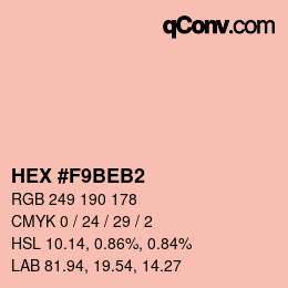 Color code: HEX #F9BEB2 | qconv.com