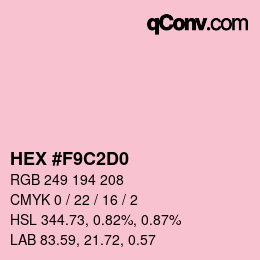 カラーコード: HEX #F9C2D0 | qconv.com