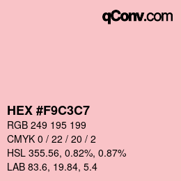 Color code: HEX #F9C3C7 | qconv.com