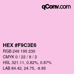 Color code: HEX #F9C3E6 | qconv.com