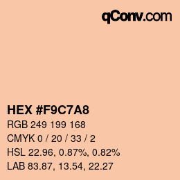Color code: HEX #F9C7A8 | qconv.com