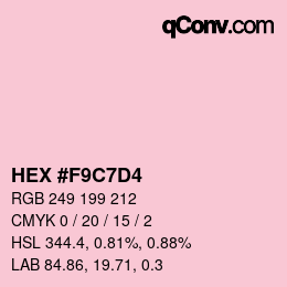 カラーコード: HEX #F9C7D4 | qconv.com
