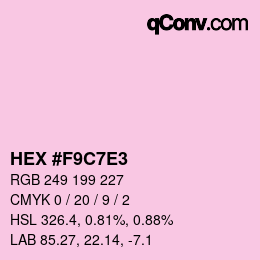 Color code: HEX #F9C7E3 | qconv.com