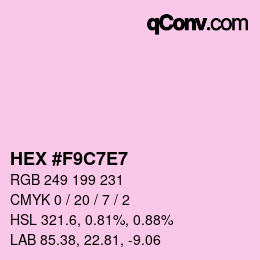 Color code: HEX #F9C7E7 | qconv.com