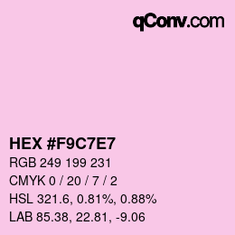 Código de color: HEX #F9C7E7 | qconv.com