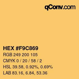 颜色代码: HEX #F9C869 | qconv.com