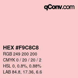 Color code: HEX #F9C8C8 | qconv.com