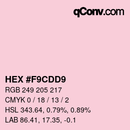 Color code: HEX #F9CDD9 | qconv.com