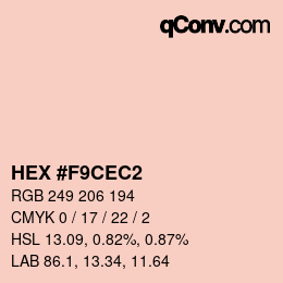 Color code: HEX #F9CEC2 | qconv.com