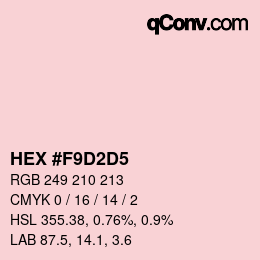 Color code: HEX #F9D2D5 | qconv.com