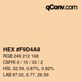 カラーコード: HEX #F9D4A8 | qconv.com