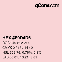 Color code: HEX #F9D4D6 | qconv.com