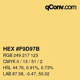 カラーコード: HEX #f9d97b | qconv.com