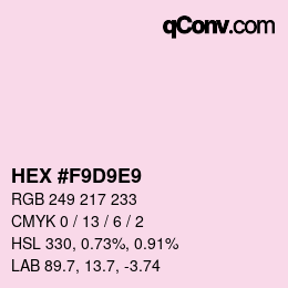 Color code: HEX #F9D9E9 | qconv.com