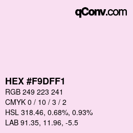 Código de color: HEX #F9DFF1 | qconv.com