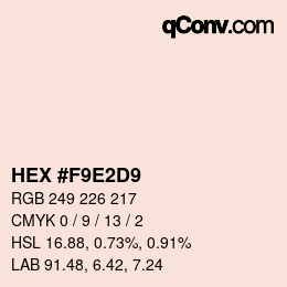 Farbcode: HEX #F9E2D9 | qconv.com