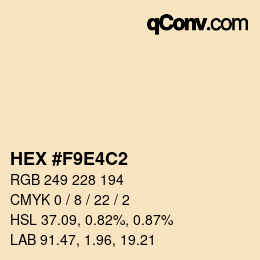 カラーコード: HEX #F9E4C2 | qconv.com