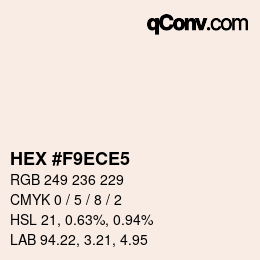 Color code: HEX #F9ECE5 | qconv.com