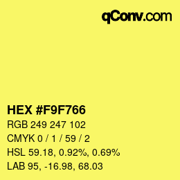 Color code: HEX #F9F766 | qconv.com