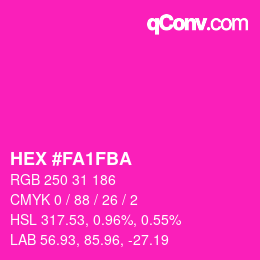 Color code: HEX #FA1FBA | qconv.com