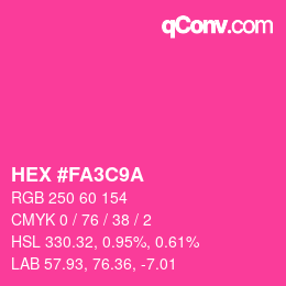 Color code: HEX #FA3C9A | qconv.com