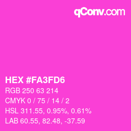 Color code: HEX #FA3FD6 | qconv.com