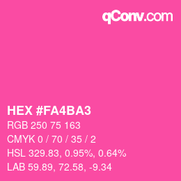 Color code: HEX #FA4BA3 | qconv.com