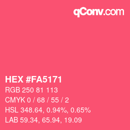 Color code: HEX #FA5171 | qconv.com