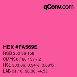Color code: HEX #FA569E | qconv.com