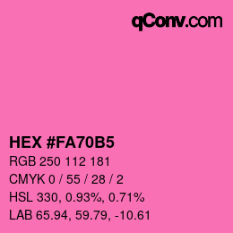 Color code: HEX #FA70B5 | qconv.com