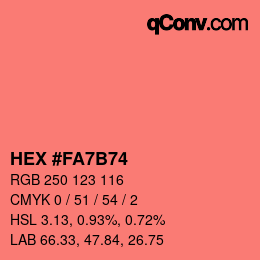 Color code: HEX #FA7B74 | qconv.com