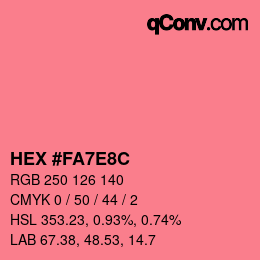 Color code: HEX #FA7E8C | qconv.com