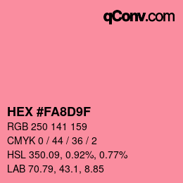 Color code: HEX #FA8D9F | qconv.com
