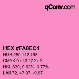 Color code: HEX #FA8EC4 | qconv.com