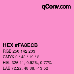 Color code: HEX #FA8ECB | qconv.com