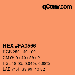 Farbcode: HEX #FA9566 | qconv.com
