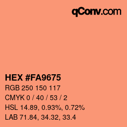 Color code: HEX #FA9675 | qconv.com