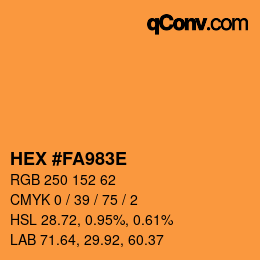 カラーコード: HEX #FA983E | qconv.com