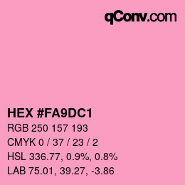 Color code: HEX #FA9DC1 | qconv.com