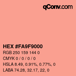 Color code: HEX #FA9F9000 | qconv.com