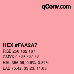 Color code: HEX #FAA2A7 | qconv.com